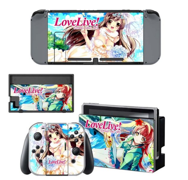 Love Live Decal Vinyl Skin NS Full Body Cover Sticker Set for Nintend Switch Console+Controller