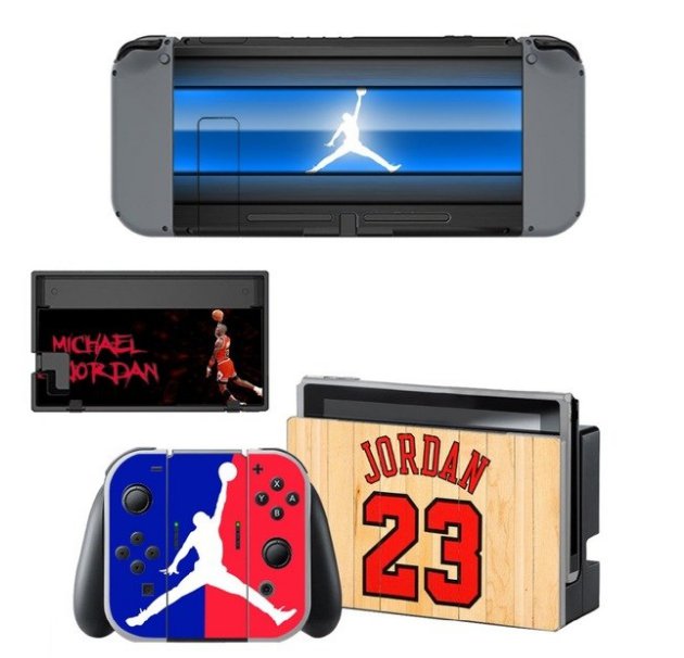 Air Jordan Vinyl Decal Skin Sticker for Nintend Switch Console and Joy-Con Controlle