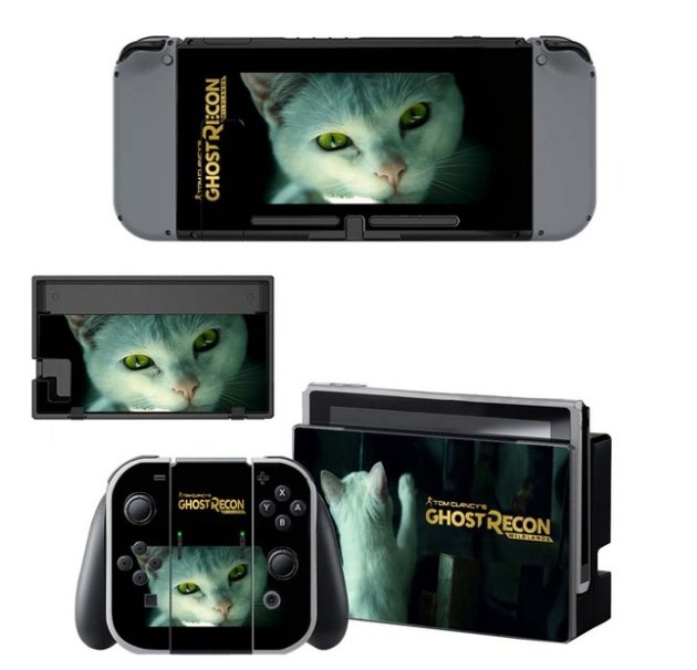 Tomclancy's Ghosh Recon Vinyl Skin Decal Sticker Wrap for Nintendo Switch Console Joy-Con Dock