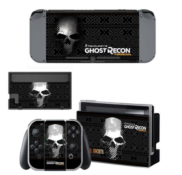 Tomclancy's Ghosh Recon Vinyl Skin Decal Sticker Wrap for Nintendo Switch Console Joy-Con Dock