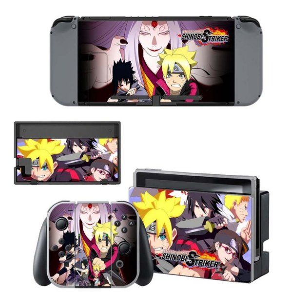 Naruto to Boruto:Shinobi Striker Decal NS Sticker Vinyl Skins for Nintendo Switch Console+Controller