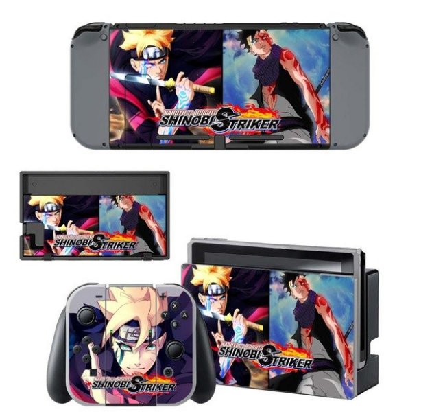 Naruto to Boruto:Shinobi Striker Decal NS Sticker Vinyl Skins for Nintendo Switch Console+Controller