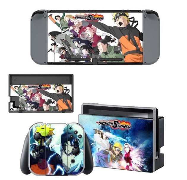 Naruto to Boruto:Shinobi Striker Decal NS Sticker Vinyl Skins for Nintendo Switch Console+Controller