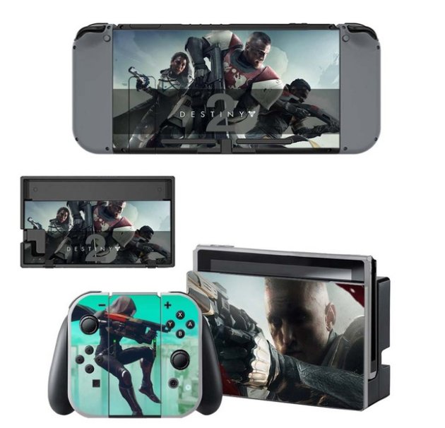 Destiny Decal NS Game Skin Vinyl Sticker Set for Nintend Switch Console+Joy-con Controller Stickers