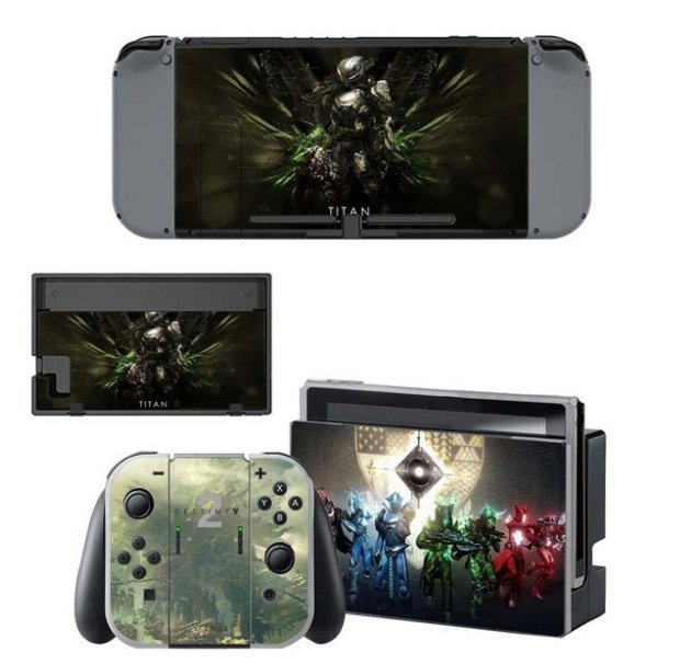 Destiny Decal NS Game Skin Vinyl Sticker Set for Nintend Switch Console+Joy-con Controller Stickers