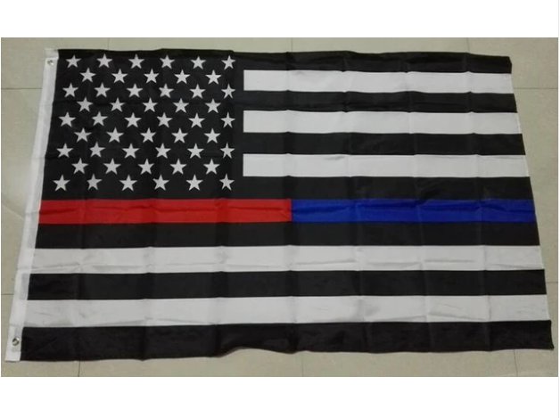 Blue Line usa Police Flags, 90*150cm Thin Blue Line USA Flag Black White And Blue line Flag