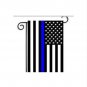 aerlxemrbrae 45x30cm Thin Blue Line garden Flag Police Cops Law Enforcement Polyester Banner