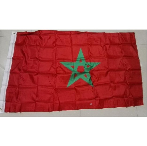 Free Shipping aerlxemrbrae flag 90*150cm The Morocco Flag Polyester Flag 5*3 FT High Quality
