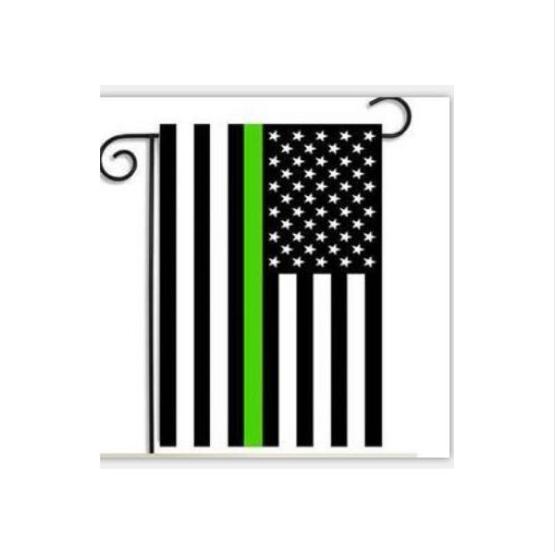 aerlxemrbrae 45x30cm Thin Blue Line garden Flag Police Cops Law Enforcement Polyester Banner