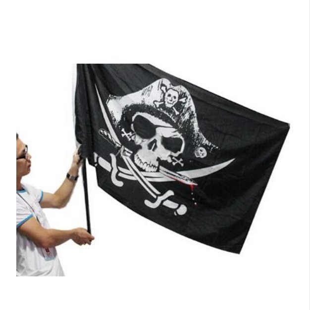 NEW 90x150cm 3x5FT Skull+Cross Crossbones Sabres Swords Jolly Roger Pirate Flags