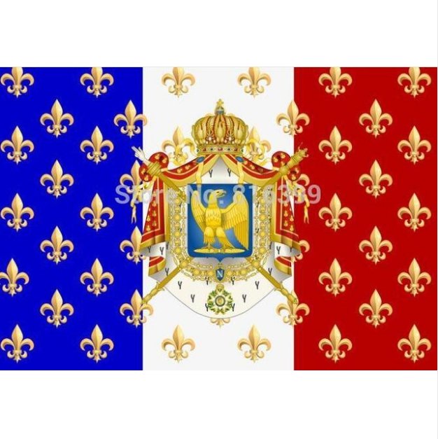 free shipping french flag Royal Standard Napoleon 150X90CM Polyester Banner Custom flag outdoor