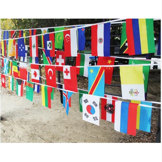 14*21cm String flag 50 countries around the world nations flag small flag hanging flags