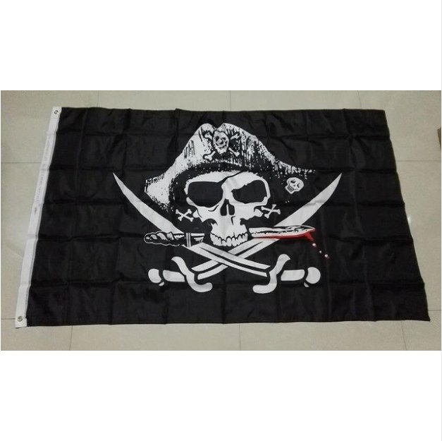 NEW 90x150cm New Design Huge Skull+Cross Crossbones Sabres Swords Jolly Roger Pirate Flags