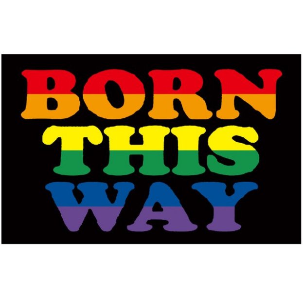 free shipping Aerlxemrbrae flag Born This Way Rainbow Flag 120x180CM Banner 100% Polyester grommets