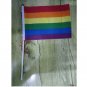 100Pcs 14*21Cm A plastic Stick Rainbow Hand+Car+American flag Lesbian Gay Pride Competition Products