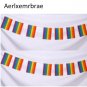 Free Shipping 5.5M 20pcs/set 14x21cm Rainbow string flag Polyester standard Flag Gay Pride Peace