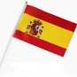 free shipping 100 PCS/ lot Promotion Wholesale Small Spain Hand Waving National Flag 14*21cm