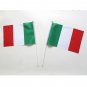 free shipping 14*21cm 100 PCS/ lot Promotion Wholesale Small Italy Hand flag Waving National Flag