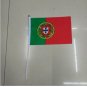 free shipping 100Pcs 14 * 21cm A plastic Stick Handing Flag World National Flag Portugal hand flags