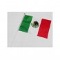 Free shipping 14*21cm mexico hand wave flags 100pcs/bag with plastic flagpole Polyester mexico hand