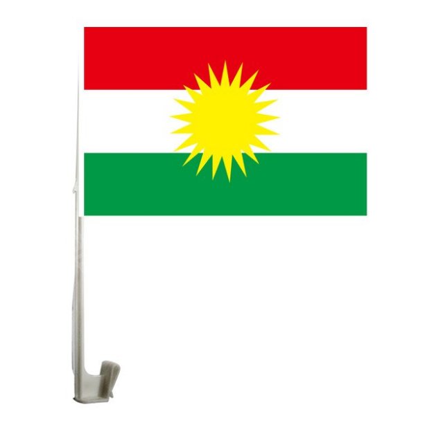 free shipping 2pcs /lot 30*45cm Kurdish car flag Banner Hand waving Flag National Flag