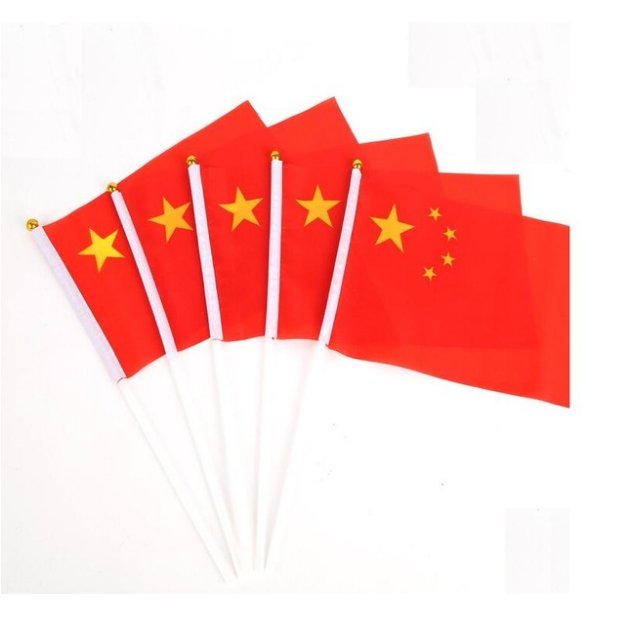 Free shipping 100pcs/lot 14 * 21 cm hand wave flags car flag Chinese flag of Ecuador banner