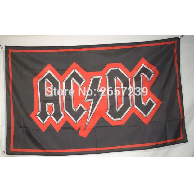 AC DC Rock Band Flag 3x5FT banner 100D 150X90CM Polyester brass grommets custom66,free shipping
