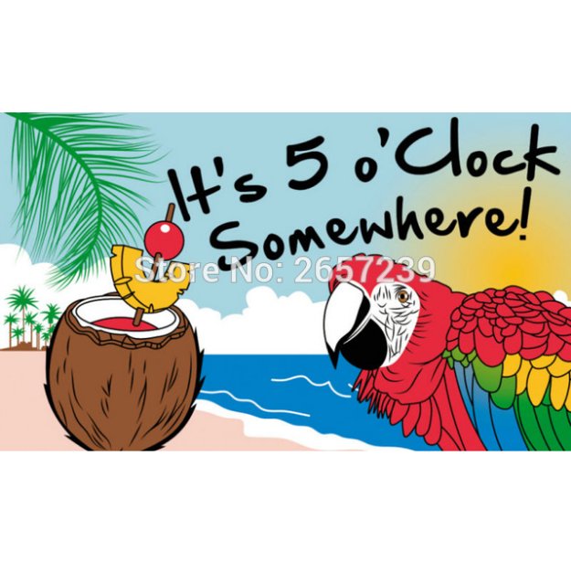 Margaritaville Jimmy Buffett Parrot Flag 3x5FT banner 100D Polyester brass grommets custom66