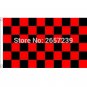 Black and red Check Flag Checkered Banner 3x5FT 100D Polyester brass grommets custom, Free Shipping