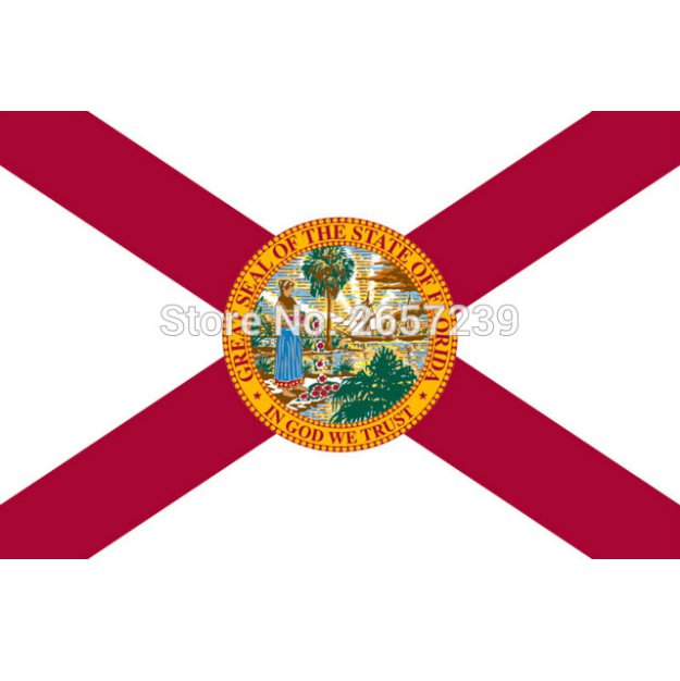 Florida State Flag 3x5FT banner 100D 150X90CM Polyester brass grommets custom66, Free Shipping