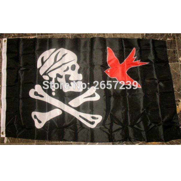 Jack Sparrow Pirate Flag 3x5FT banner 100D 150X90CM Polyester brass grommets custom66, Free Shipping