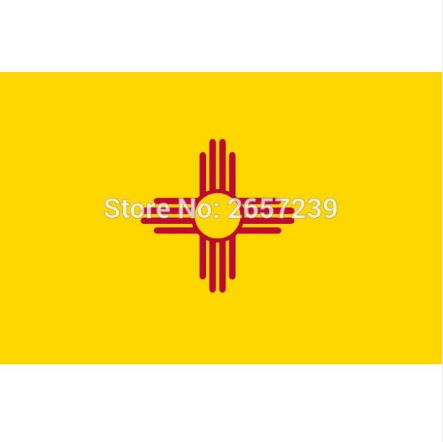New Mexico State Flag 3x5FT banner 100D 150X90CM Polyester brass grommets custom66, Free Shipping