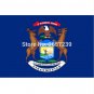 Michigan State Flag 3x5FT banner 100D 150X90CM Polyester brass grommets custom66, Free Shipping