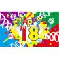 Happy 18th Birthday Flag 150X90CM banner 3x5FT 100D Polyester brass grommets custom005,Free Shipping