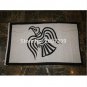 3x5FT Black and White Viking Raven Flag banner 100D Polyester brass grommets custom flag