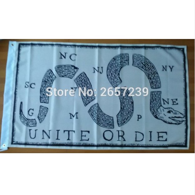 Unite or Die FLAG 3x5FT banner 100D 150X90CM Polyester brass grommets custom66, Free Shipping