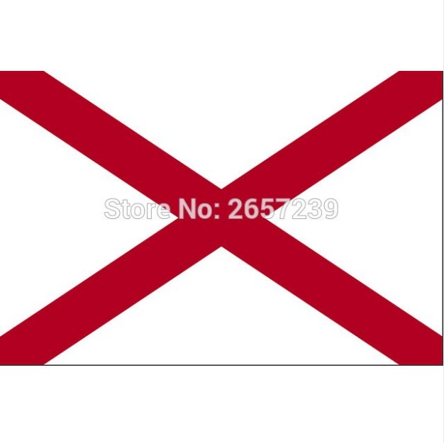 Alabama State Flag 3x5FT banner 100D 150X90CM Polyester brass grommets custom66, Free Shipping
