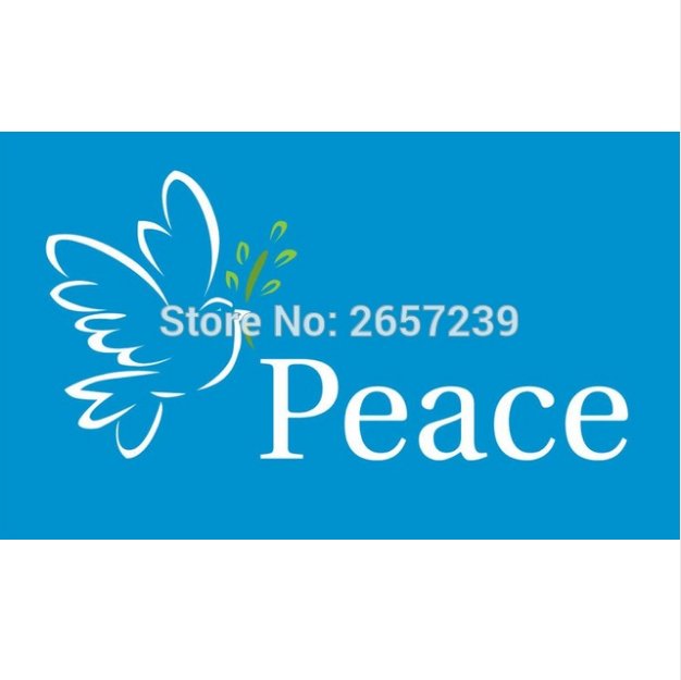 Peace Blue Flag 3x5FT banner 100D 150X90CM Polyester brass grommets custom66,free shipping
