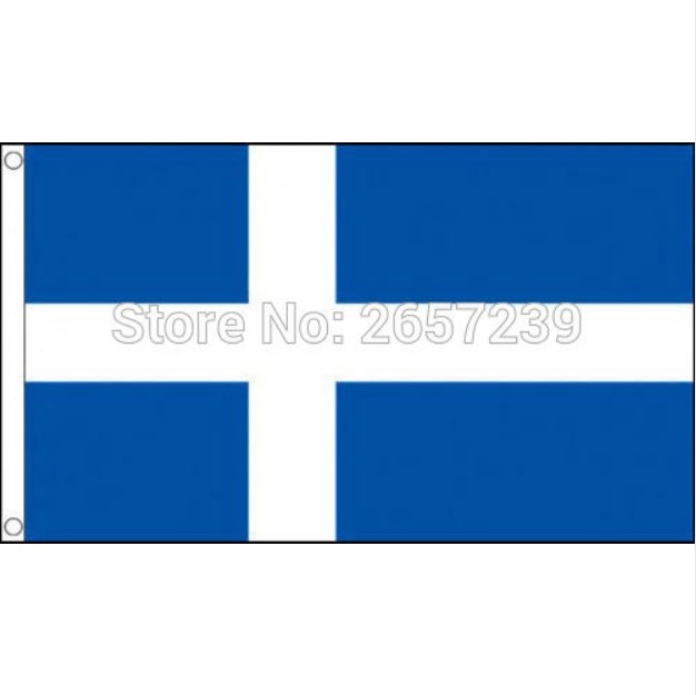 Shetland Islands Flag Scotland Flags 150X90CM banner 3x5 FT 100D Polyester brass grommets custom