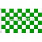 Green and White Check Flag Checkered Banner 3x5FT 100D Polyester brass grommets custom