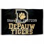 DePauw Tigers University Flag 3x5FT NCAA banner 100D 150X90CM Polyester brass grommets custom66
