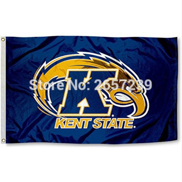 Kent State Golden Flashes University Flag 3x5FT NCAA banner 100D Polyester brass grommets custom66