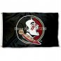 NCAA Florida State Seminoles Black Logo flag 3x5ft 100D Polyester brass grommets custom,FreeShipping
