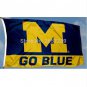 NCAA Michigan Wolverines Go Blue College Flag 3x5ft banner 100D Polyester brass grommets custom flag
