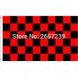 Black and red Check Flag Checkered Banner 3x5FT 100D 150X90CM Polyester brass grommets custom