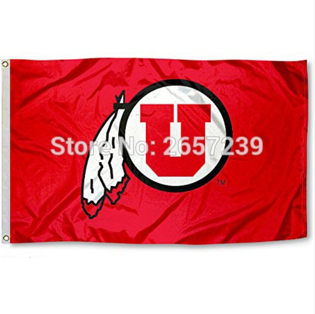 Utah Utes University Flag 3x5FT NCAA banner 100D Polyester brass grommets custom66,free shipping