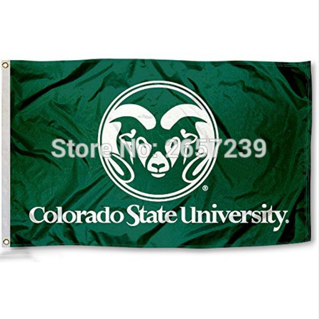 Colorado State Rams CSU University Flag 3x5FT NCAA banner 100D Polyester brass grommets custom66