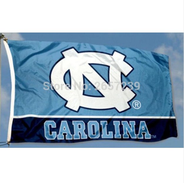 NCAA North Carolina Tar Heels UNC flag 3x5ft banner 100D 150X90CM Polyester brass grommets custom