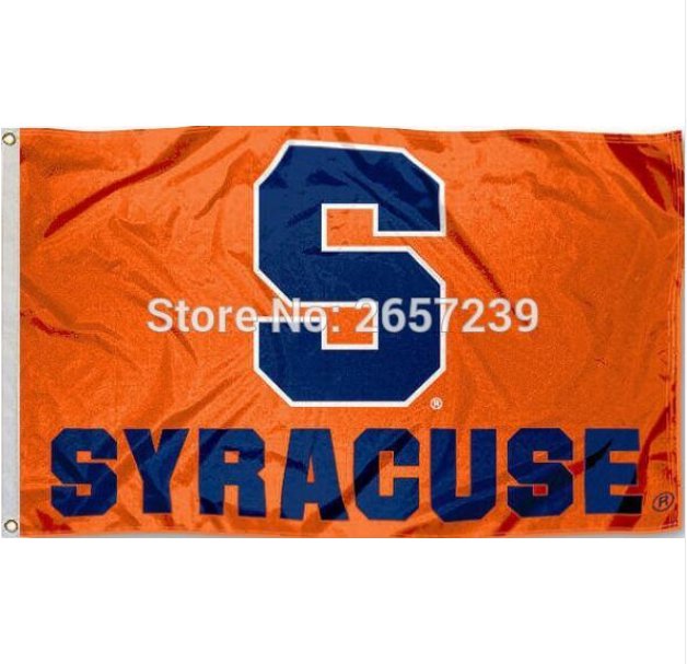 Syracuse Orange logo FLAG 3x5FT NCAA banner 100D Polyester brass grommets custom66,free shipping