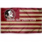 FSU Seminoles Florida State+Stripes Flag3x5FT NCAA banner 100D Polyester brass grommets custom66